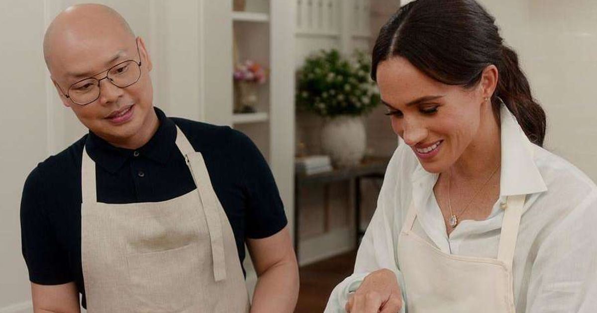 Meghan Markle and Daniel Martin cook together on 'With Love, Meghan.' (Cover Image Source: Netflix | 'With Love, Meghan')