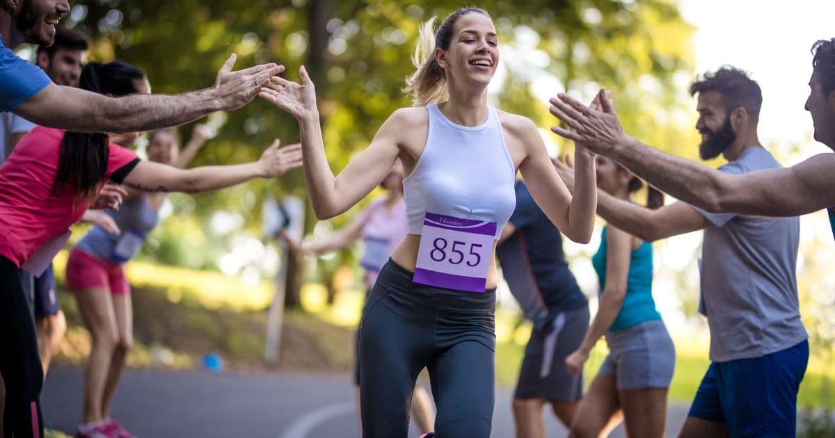 A female marathon running. (Representative Cover Image Source: Getty Images | skynesher)