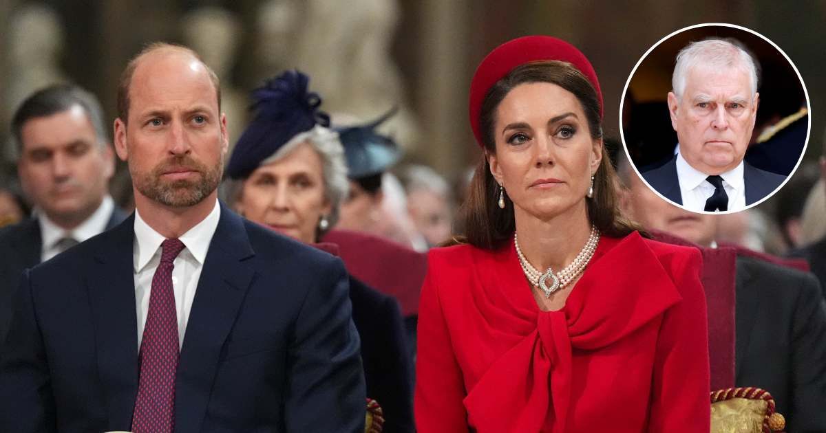 Prince William and Princess Kate attend the Commonwealth Day Service of Celebration; (Inset) Prince Andrew attends Duchess of Kent's Requiem Mass service (Cover Image Source: Getty Images |  Aaron Chown - WPA Pool; (Inset) Max Mumby/Indigo)