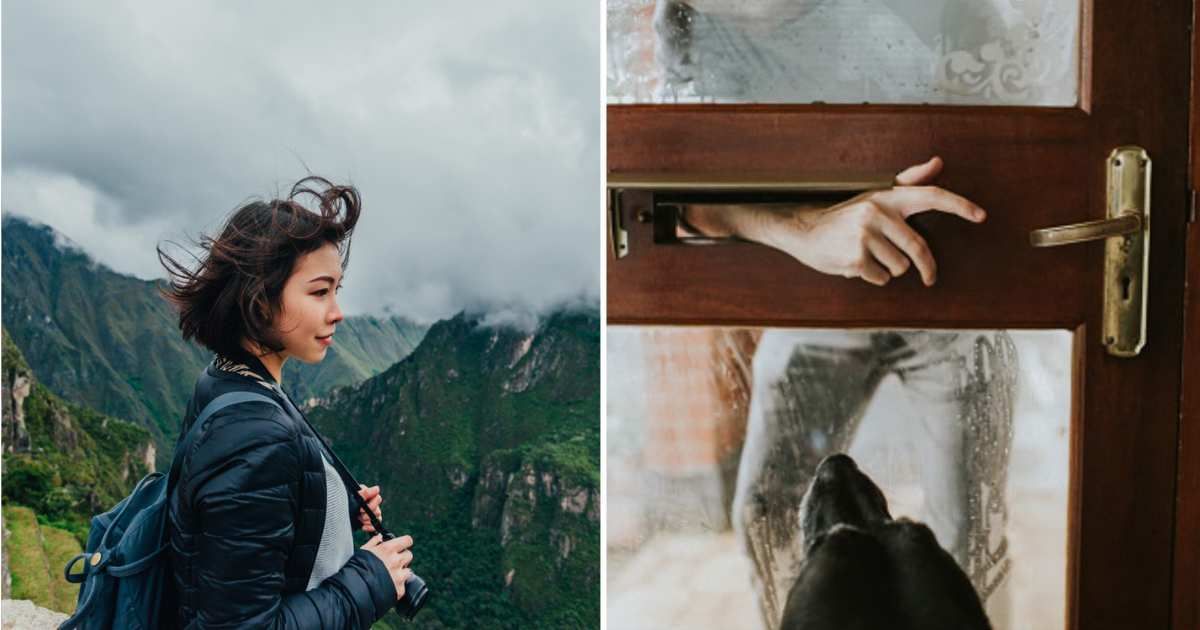 (L) Young Woman Looking At View From Machu Picchu In Peru, (R) Person reaching through a letter box from the outside. (Representative Cover Image Source: Getty Images | (L) Oscar Wong, (R) Catherine Falls Commercial)