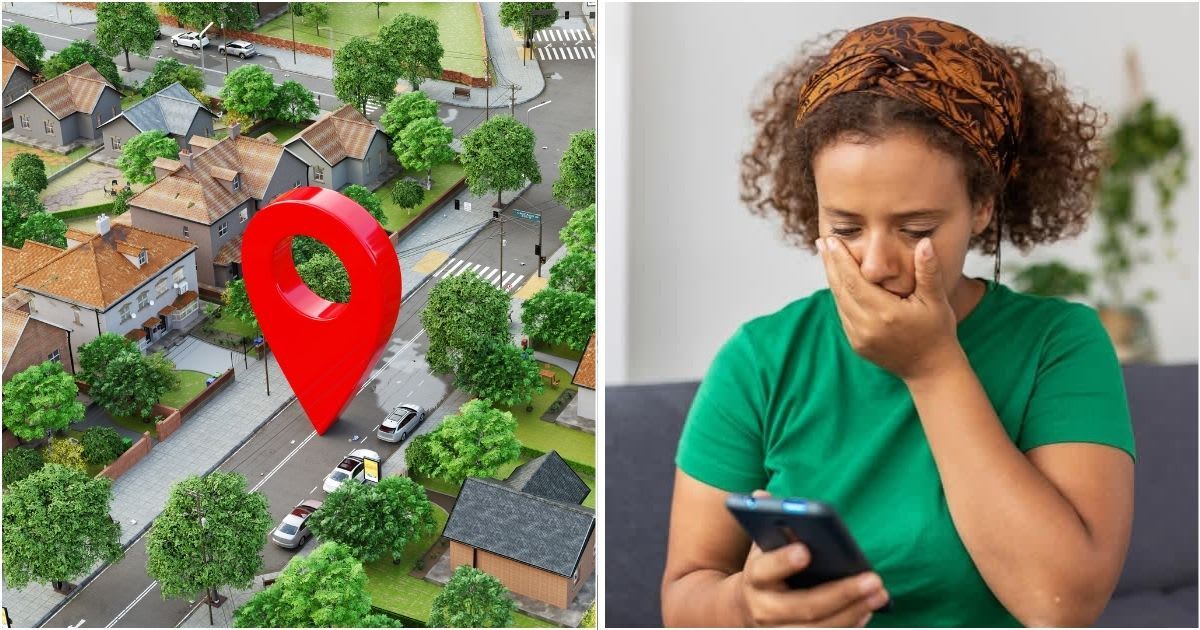 Representative image of GPS Navigation Pin in Residential Suburb (L), Woman looking at her phone surprised (R). Cover Image Source: Getty Images | 	mikkelwilliam (L), Xavier Lorenzo (R)