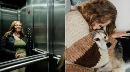 Pregnant woman filmed her growing belly in the elevator with her loyal dog — days later, the same clip shattered her heart in an unexpected way