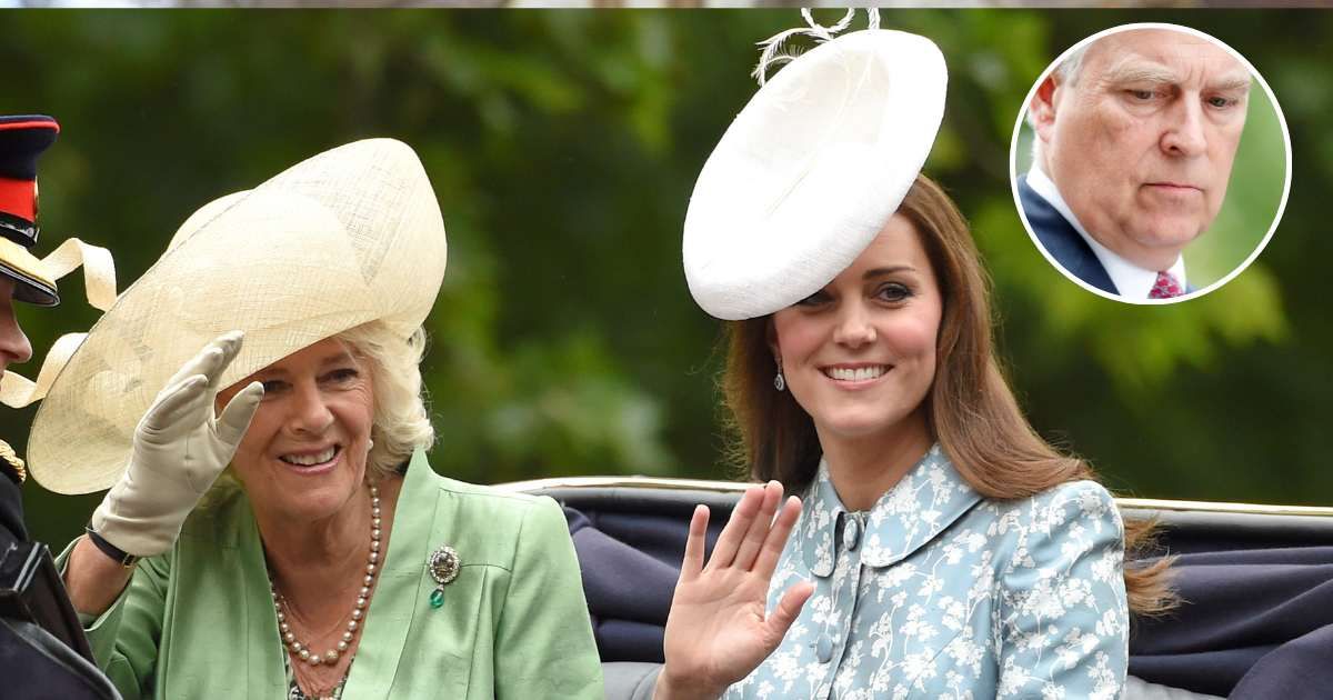 Queen Camilla and Catherine attend the annual Trooping the Color ceremony; (Inset) Andrew Mountbatten Windsor attends the QIPCO King George Weekend. Cover Image Source: Getty Images | Karwai Tang; (Inset) Max Mumby
