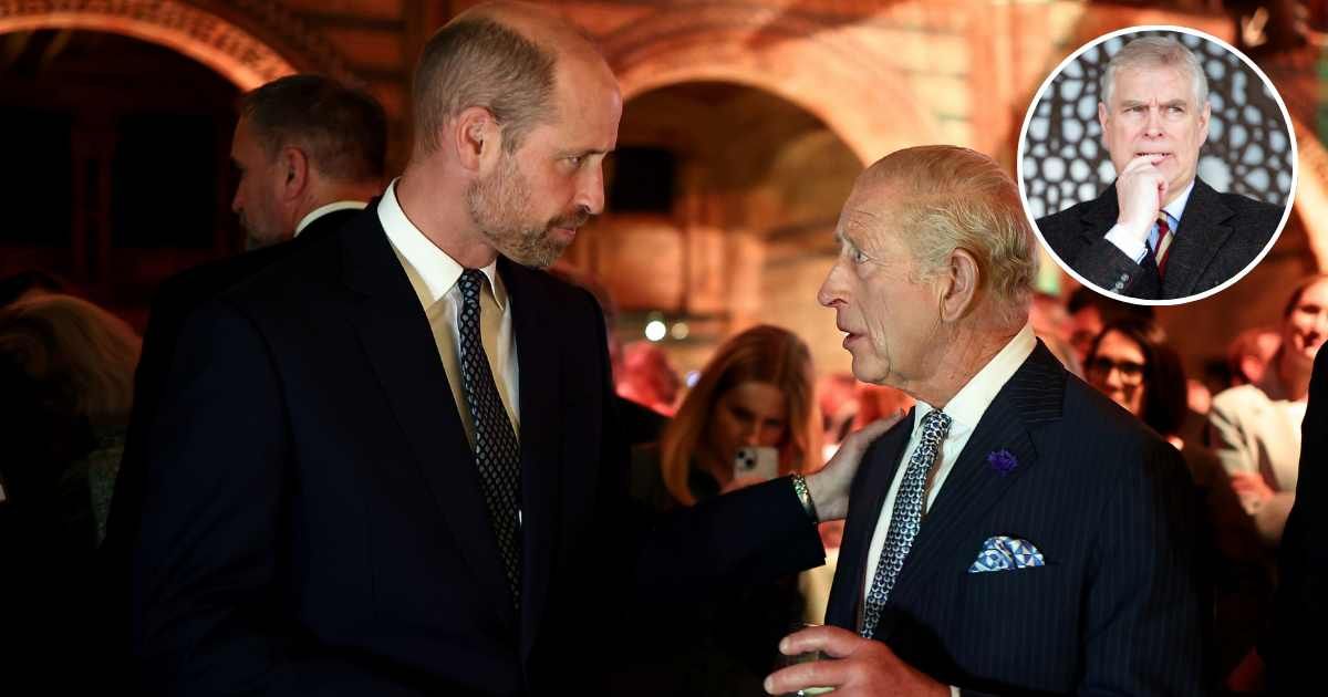 Prince William and King Charles III attend the Countdown to COP30 at the Natural History Museum; (Inset) Andrew Mountbatten Windsor attends the Endurance event. Cover Image Source: Getty Images | Henry Nicholls; (Inset) Max Mumby