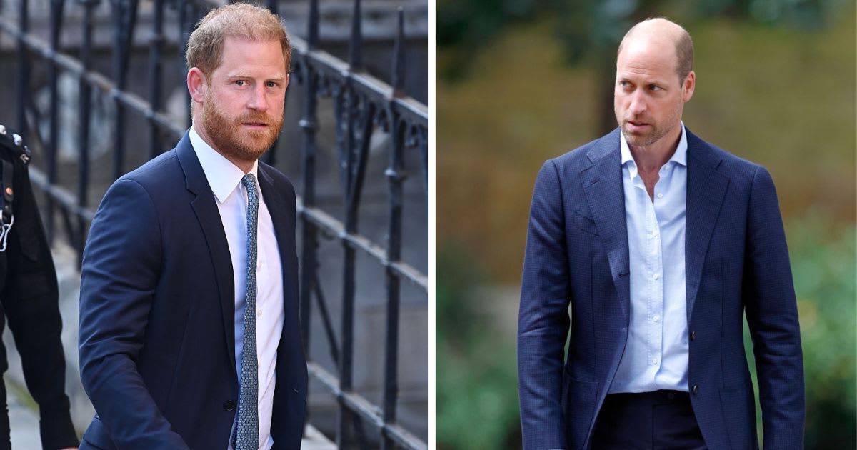 (L) Prince Harry in London for a court appeal; (R) Prince William attends an exhibition at the Saatchi Gallery. Cover Image Source: Getty Images | (L) Justin Goff Photos; (R) Max Mumby/Indigo