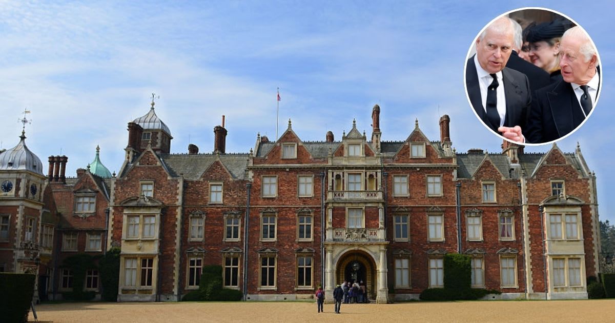 The Sandringham estate in Norfolk; (Inset) King Charles and Andrew Mountbatten Windsor at the Duchess of Kent's funeral. Cover Image Source: Getty Images| Radcliffe/Bauer-Griffin/GC Images; (Inset) Max Mumby/Indigo