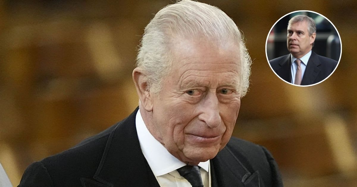 King Charles arrives for the Requiem Mass service for the Duchess of Kent; (Inset) Andrew Mountbatten Windsor arrives at the Headquarters of CrossRail. Cover Image Source: Getty Images | Aaron Chown - Pool; (Inset) Dan Kitwood