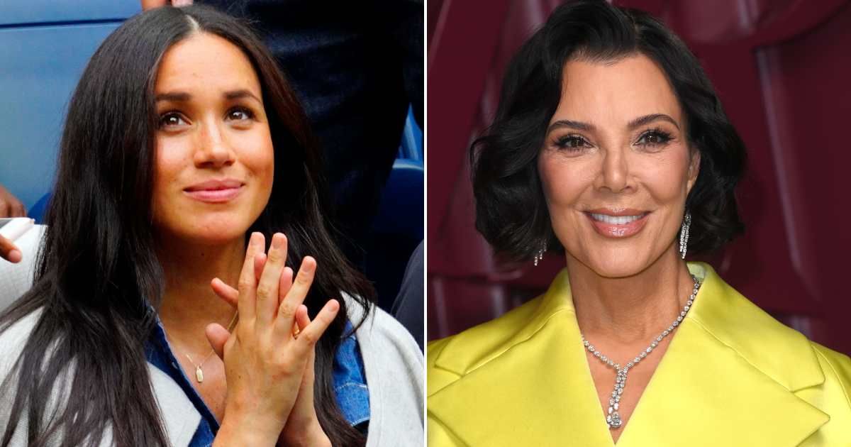 (L) Meghan Markle watches Serena Williams at the 2019 US Open Women's final; (R) Kris Jenner arrives at the world premiere of Hulu's All's Fair. Cover Image Source: Getty Images | (L) Gotham; (R) Steve Granitz