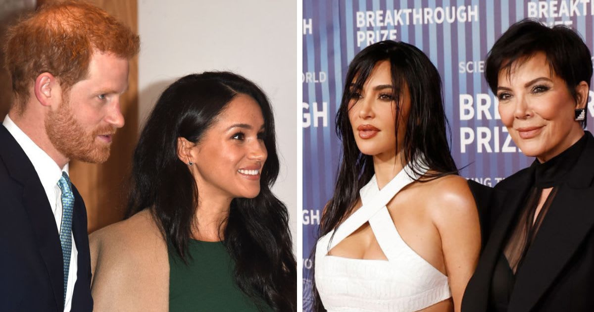 (L) Prince Harry and Meghan Markle attend the WellChild awards in 2019; (R) Kim Kardashian and Kris Jenner attend the 2024 Breakthrough Prize Ceremony. Cover Image Source: Getty Images| (L) Stuart C. Wilson; (L) Taylor Hill