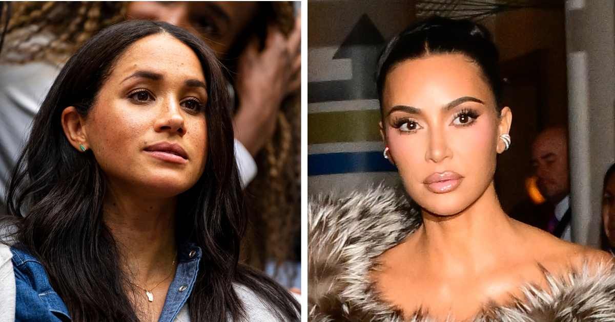 (L) Megan Markle, The Duchess of Sussex, watches Serena Williams of the United States; (R) Kim Kardashian in NYC. Cover Image Source: Getty Images | (L)TPN; (R) Raymond Hall