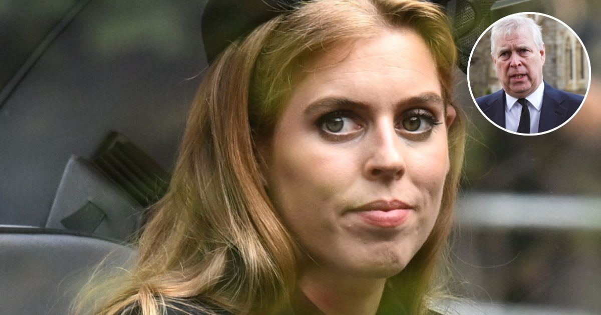 Princess Beatrice follows the coffin of Queen Elizabeth; (Inset) Andrew Mountbatten-Windsor attends the Sunday Service at the Royal Chapel of All Saints. Cover Image Source: Getty Images| Paul Ellis - WPA Pool; (Inset) Steve Parsons - WPA Pool