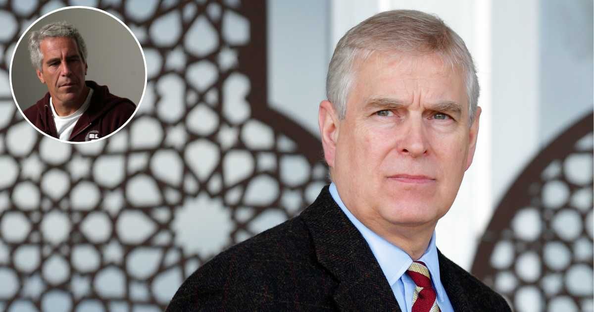 Andrew Mountbatten-Windsor attends the Endurance event on day 3 of the Royal Windsor Horse Show; (Inset) Jeffrey Epstein wearing a Harvard hoodie. (Cover Image Source: Getty Images | Max Mumby/Indigo; (Inset) Rick Friedman Photography/Corbis)