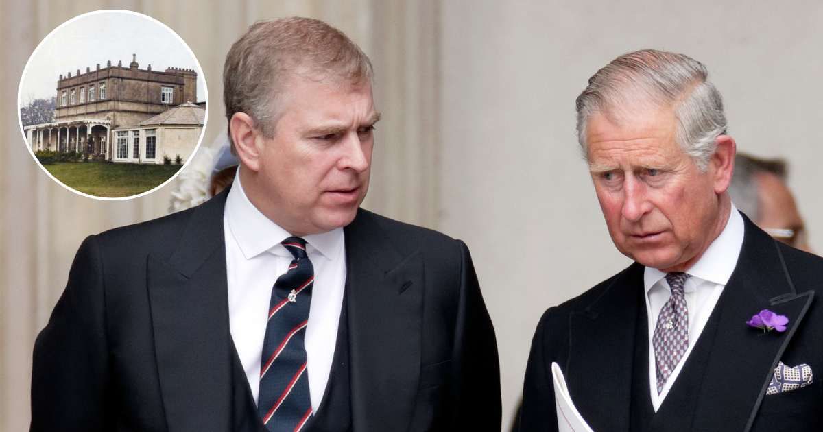 Andrew Mountbatten-Windsor and King Charles attend a Service of Thanksgiving to celebrate Queen Elizabeth II's Diamond Jubilee; (Inset) The Royal Lodge. Cover Image Source: Getty Images | Max Mumby/Indigo; (Inset) The Print Collector/Heritage Images