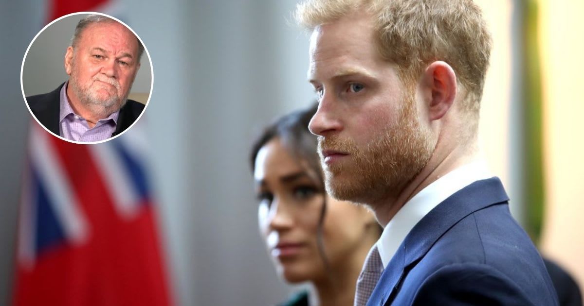 Prince Harry and Meghan Markle attend a Commonwealth Day Youth Event; (Inset) Thomas Markle speaks in an interview. Cover Image Source: Getty Images |  Chris Jackson - WPA Pool; (Inset) YouTube| Good Morning Britain