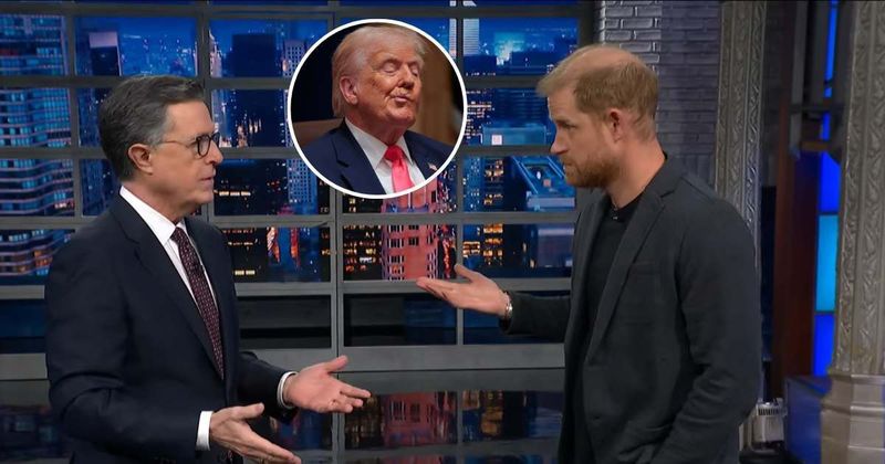Prince Harry Takes a Swipe at Trump on Stephen Colbert's Show — and Gets Booed By Crowd