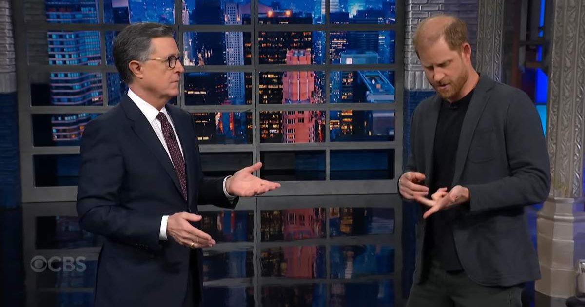 Prince Harry appears on 'The Late Show with Stephen Colbert.' (Cover Image Source: YouTube | The Late Show with Stephen Colbert)