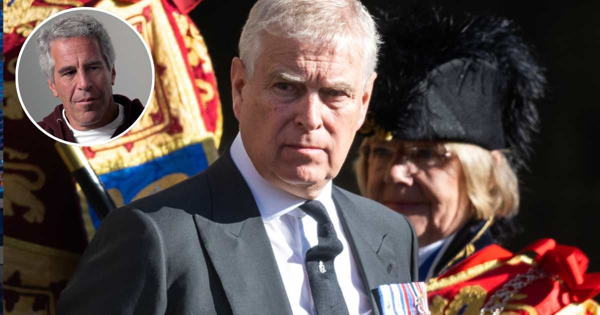 Andrew Mountbatten-Windsor seen leaving St Giles Cathedral in Edinburgh, Scotland; (Inset)Disgraced financier Jeffrey Epstein (Cover Image Source: Getty Images | Samir Hussein; (Inset)Rick Friedman)