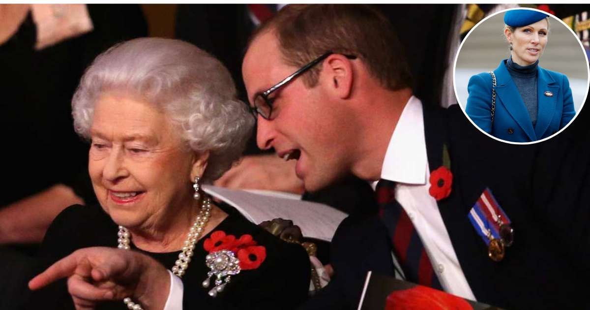 Queen Elizabeth II and Prince William, chat in the Royal Box at the Royal Albert Hall during the Annual Festival of Remembrance; (Inset) Zara Tindall attends day 2 'Super Saturday.' Cover Image Source: Getty Images | Chris Jackson - WPA Pool; (Inset) Max 