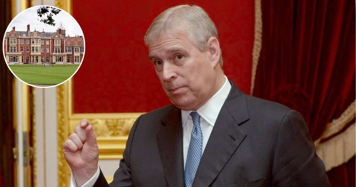 Andrew Mountbatten-Windsor speaks during the London Global African Investment Summit; (Inset) Royal Palace in Sandringham Estate. Cover Image Source: Getty Images | Anthony Devlin; (Inset) Indigo.