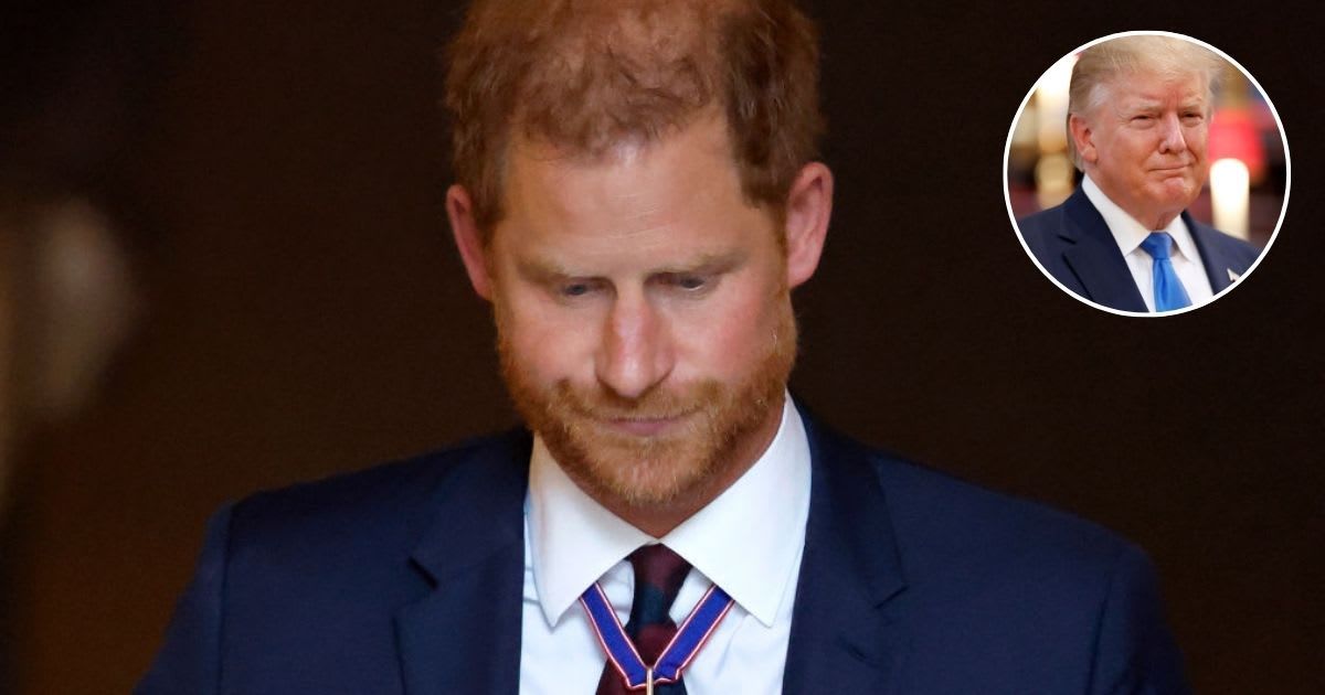 Prince Harry attends The Invictus Games Foundation 10th Anniversary Service; (Inset) Donald Trump on day 1 of his state visit to the UK. Cover Image Source+Inset: Getty Images| Max Mumby/Indigo