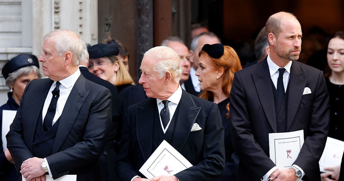 Prince William, Andrew Mountbatten Windsor, and King Charles, during the funeral of Prince Philip, Duke of Edinburgh, at Windsor Castle. (Cover Image Source: Getty Images| Max Mumby/Indigo)