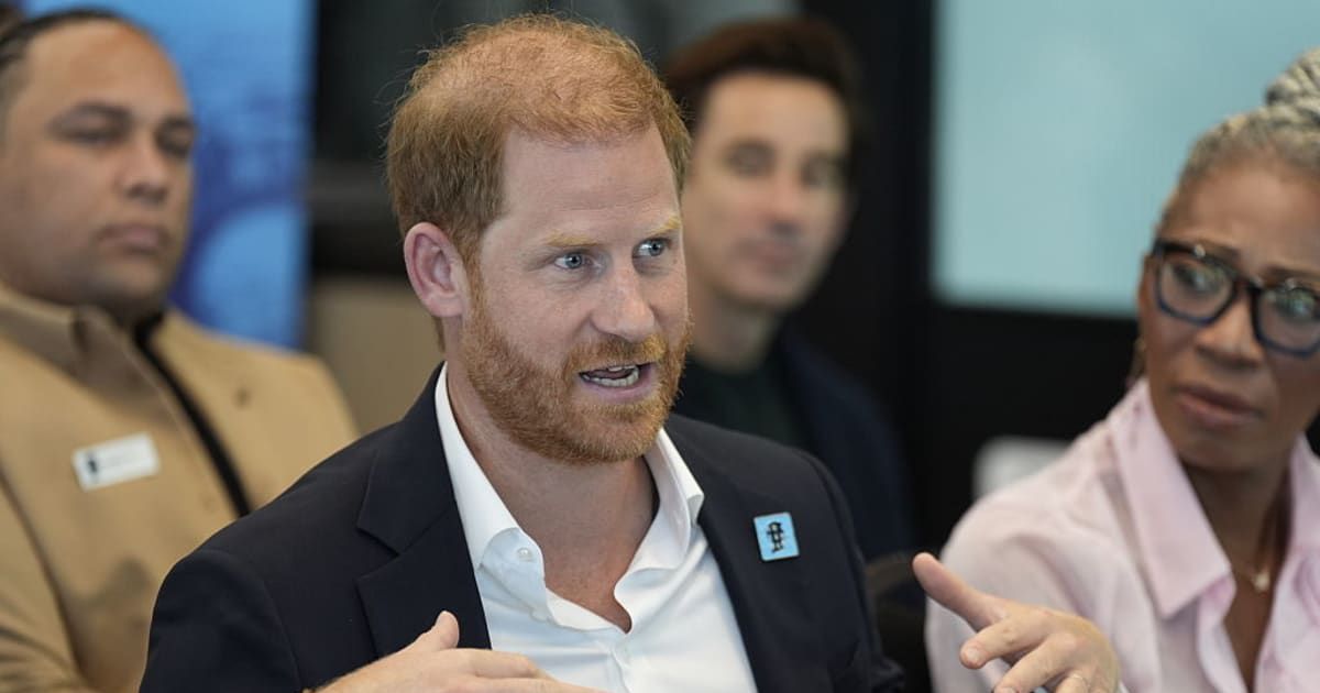 Prince Harry, Duke of Sussex, joins a discussion on youth social action and mental health with participants from The Diana Award in Salisbury Square (Cover Image Source: Getty Images | Aaron Chown - Pool)