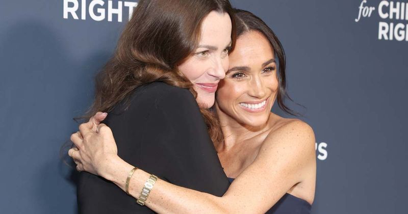 Meghan Markle Looks Gorgeous as She Hugs Her Close Friend In Sweet Moment [Photos]