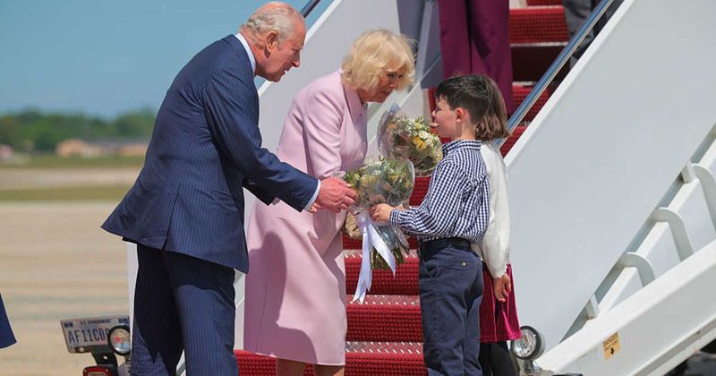 [Watch] King Charles’ Awkward Slip Up After U.S. Touchdown  — and Camilla's Sweet Save