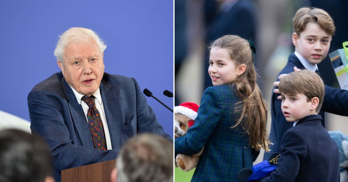 Rewatch the Special Moment Louis, George, and Charlotte Quizzed Sir David Attenborough as He Turns 100