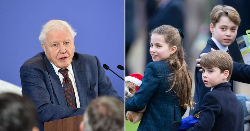 Rewatch the Special Moment Louis, George, and Charlotte Quizzed Sir David Attenborough as He Turns 100