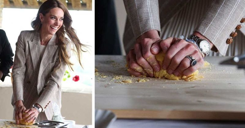 Kate Middleton Proudly Wears Her Engagement Ring ― Even While Kneading Pasta Dough In Italy 