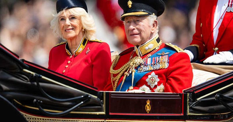 King Charles Caught on Camera Halting Trooping Duties for Sweet Gesture Towards Camilla — Watch
