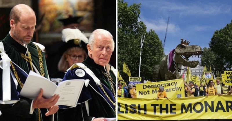 Charles and William Booed by Protesters as They Kick Off Royal Week With Historic Ceremony — Watch