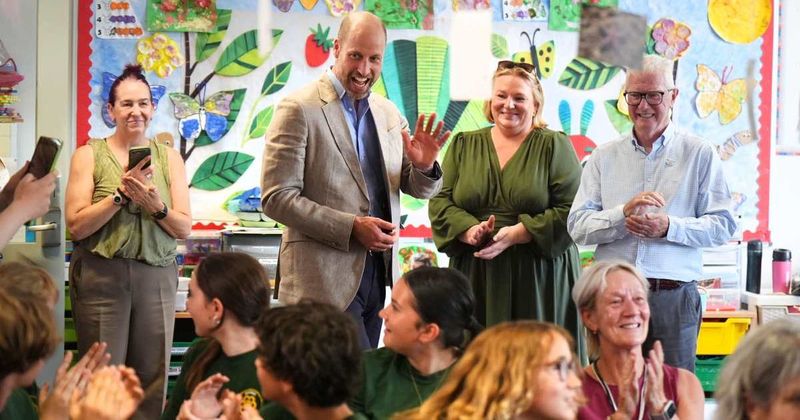 Prince William Lets His Silly Side Shine as He Plays Ball With Children During School Visit — Watch