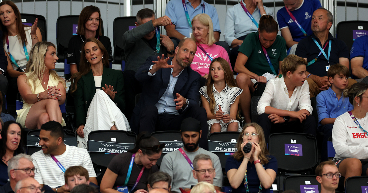 Laura Kenny, Catherine, Princess of Wales, Prince William, Prince of Wales, Princess Charlotte, Prince George and Prince Louis attend Track Cycling on day nine of the Glasgow 2026 Commonwealth Games at Sir Chris Hoy Velodrome on August 01, 2026 in Glasgow, (Image Source: Getty Images | Molly Darlington)