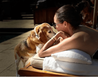 Meghan Markle playing with Mia during a family vacation in Europe
