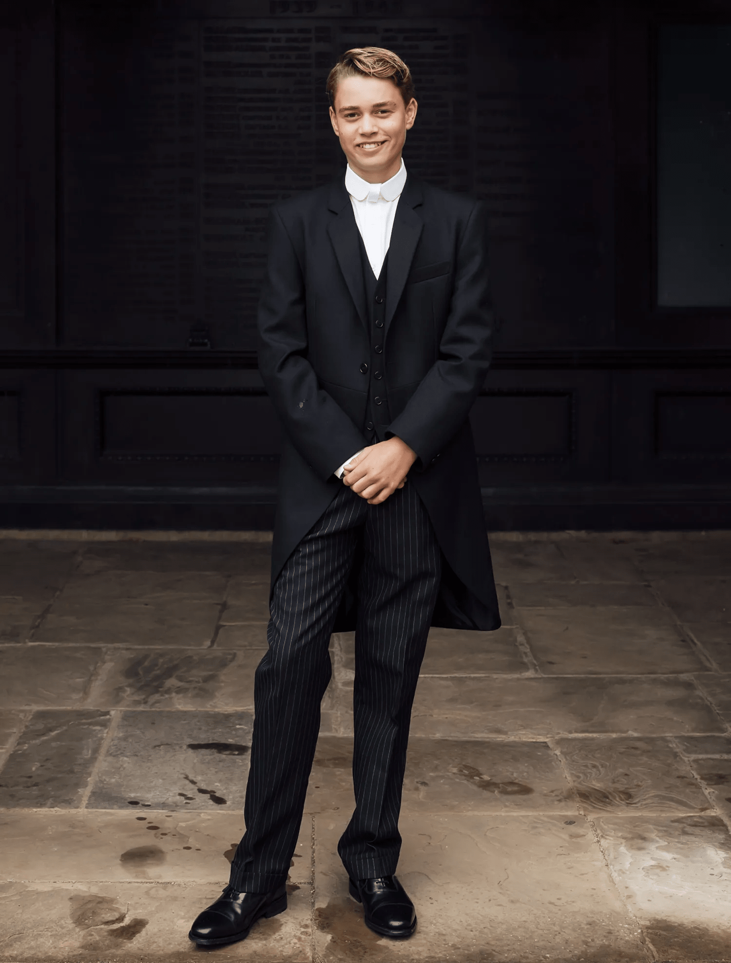 Prince George wearing his Eton uniform for the first time (Image Source: Kensington Palace | Matt Porteous)