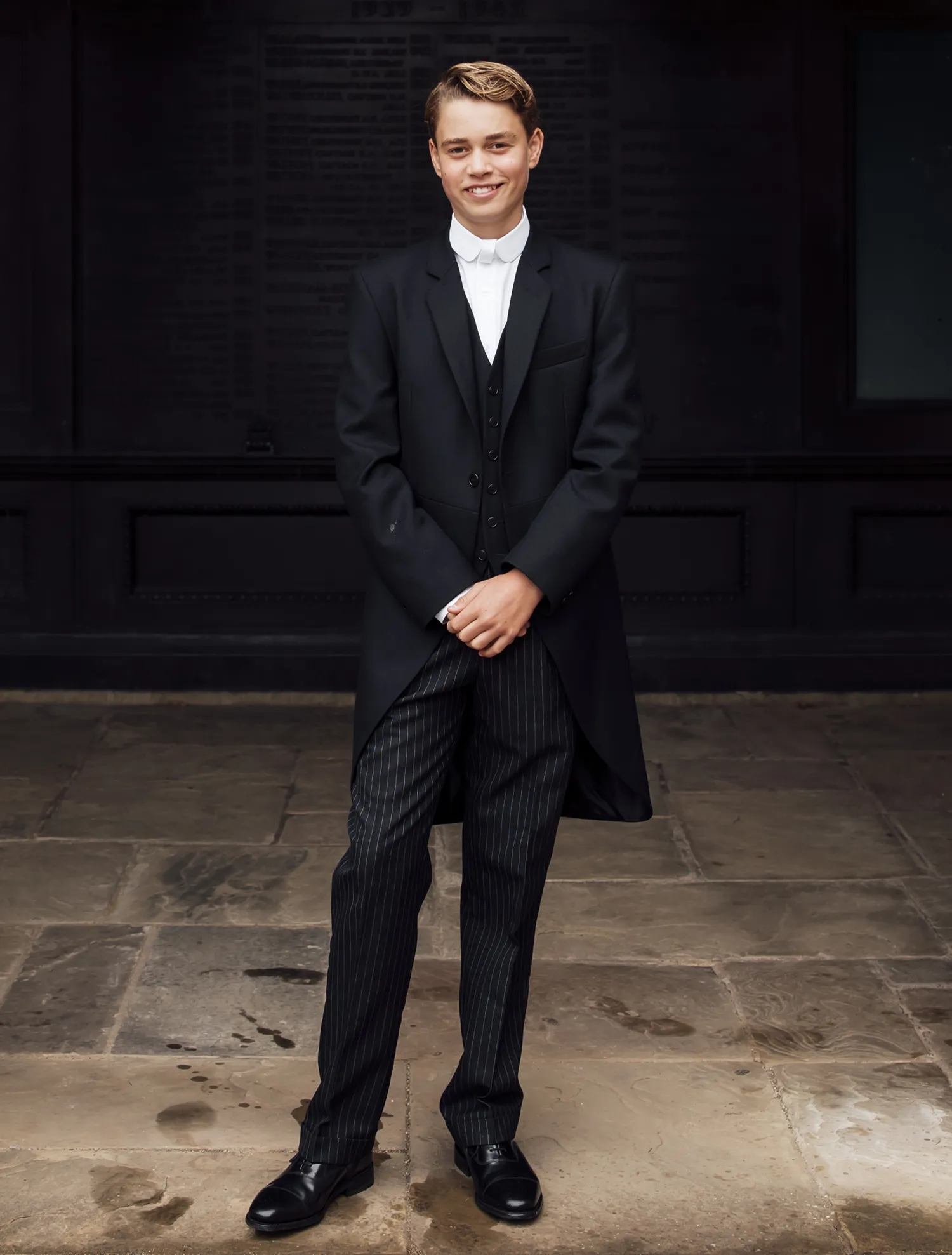 Prince George wearing his Eton uniform for the first time (Image Source: Kensington Palace | Matt Porteous)
